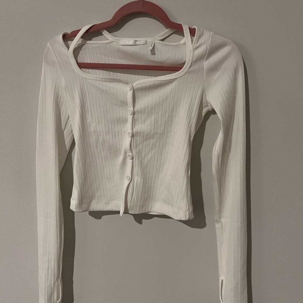 Helmut Lang Women’s shrug toplg macro, small, white